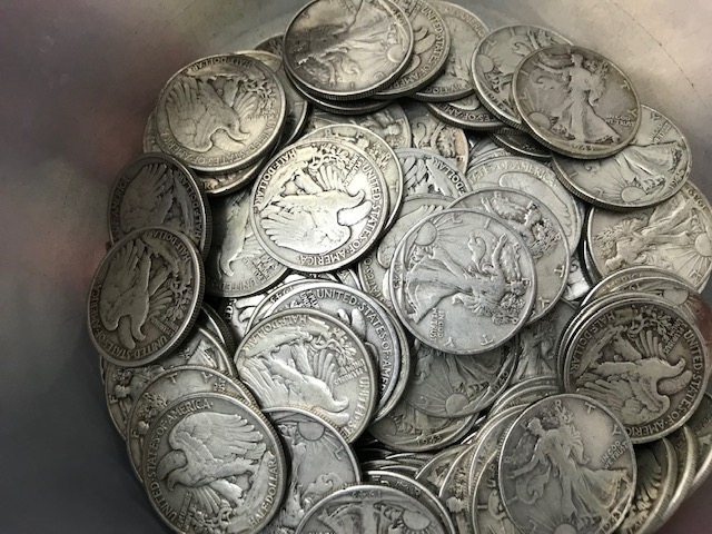 Bucket of Silver Quarters for Sale WI
